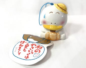 珍品　ベティちゃん　風鈴　着物BETTY　陶器製　ふうりん　和物　昭和レトロ 陶器製アヒルの風鈴「風鈴」：80年代の日本の漫画風 - Etsy 日本