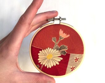 Vintage kimono wall hanging - tondo 8cm