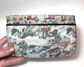 Japanese mini pouch - Heian court scenes