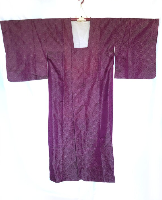 Traditional Japanese kimono long coat michiyuki -… - image 3