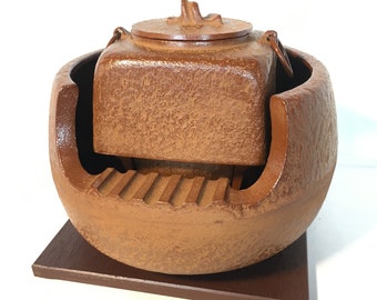 Japanese cast iron tea kettle - ash kettle