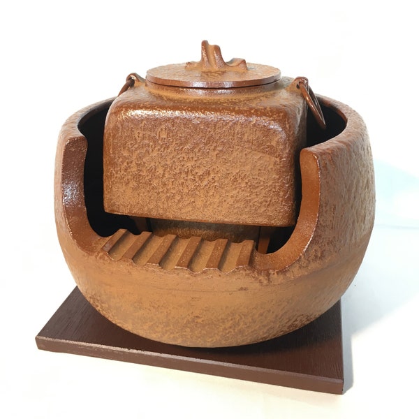 Japanese cast iron tea kettle - ash kettle