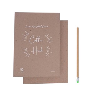 Carta riciclata fatta a mano, realizzata con bucce di caffè riciclate, bucce di mais, elephant poo & more, confezione campione di 9 carte per matrimoni, eventi, A5