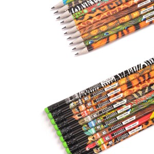 Eco Friendly Recycled Wildlife HB Pencils. Party bag filler, favour, Gift for Kids, Birthday, Handmade, Plastic & Tree Free, Teacher Gift image 6