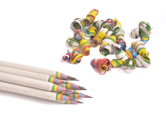 Recycled Paper Rainbow Pencils HB Eco Friendly Christmas Gift for