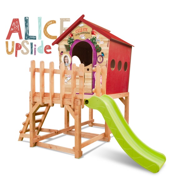 Wooden Stilt House for Garden Children. Pirate, Shabby, Alice// CASETTA  PALAFITTA in Legno per Bambini Da Giardino. Pirate, Alice, Shabby 