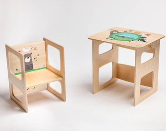 Tables et chaises Montessori Growth TUCO™ 5 SUJETS Montessori Workbench