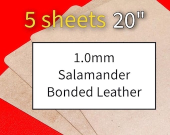 5 sheets 20" x 0.8mm Leather Board LB Salamander Bonded leather - reinforcement  Bag Stiffener 50x150cm, 20" long sheets Salpa