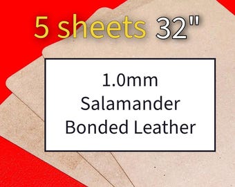 5 sheets 32" x 1.0mm Leather Board LB 1.0mm Salamander Bonded leather - reinforcement  Bag Stiffener 81x154cm, 32" long sheets