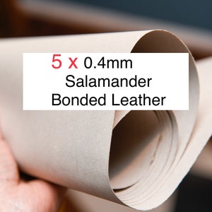 5 sheets 32&quot; x 0.4mm Leather Board LB 0.4mm Salamander Bonded leather - reinforcement  Bag Stiffener 81x154cm, 32&quot; long sheets