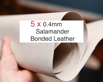 5 sheets 20" x 0.4mm Leather Board LB 0.4mm Salamander Bonded leather - reinforcement  Bag Stiffener 50x150cm, 20" long sheets Salpa