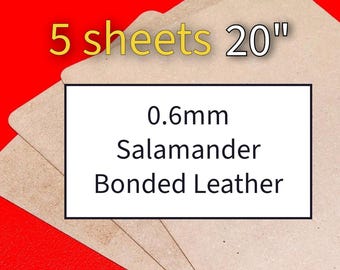 5 sheets 20" x 0.6mm Leather Board LB Salamander Bonded leather - reinforcement  Bag Stiffener 50x150cm, 20" long sheets Salpa