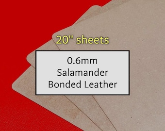 20" x 0.6mm Leather Board LB 0.6mm Salamander Bonded leather - reinforcement  Bag Stiffener 50x150cm, 20" long sheets Salpa