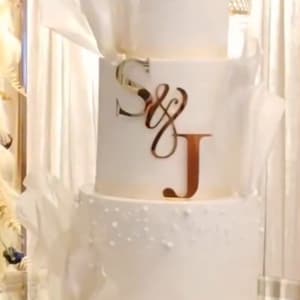 Personalizado Casal iniciais Bolo Charm | Acrílico Bolo Topper