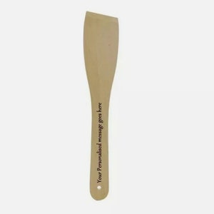 Large Olive Wood Spatula 15.7/wooden Cooking Sharp Edge Spatula for Non- stick Pans free Personalization & Beeswax Wood Conditioner 