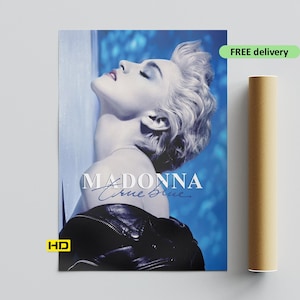 Madonna True Blue Poster: Vintage 1980s Album Cover Kunst