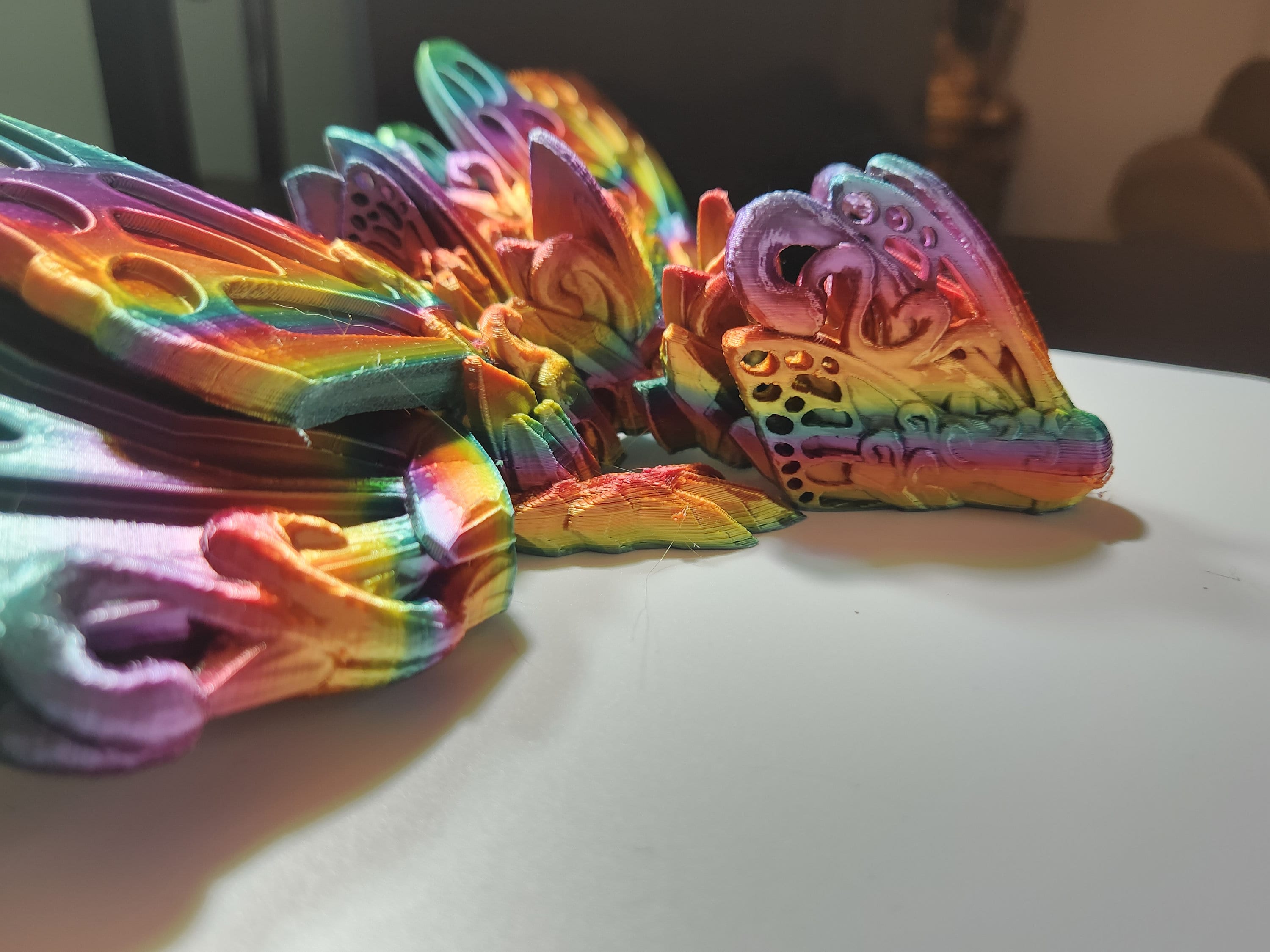 3D Printed Articulating Butterfly Wing Fairy Dragon - Etsy