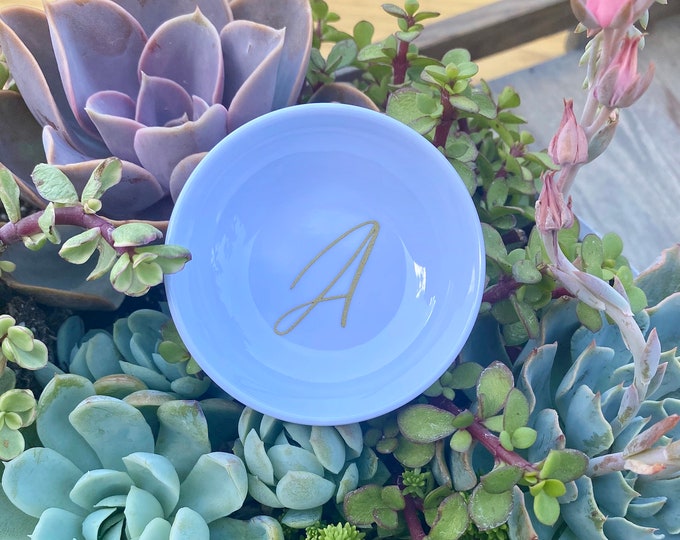 Personalized Initial Ring Dish / Wedding Ring Dish/ Etsy