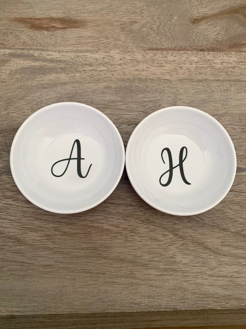 Personalized Initial Ring Dish / Wedding Ring Dish/ Etsy