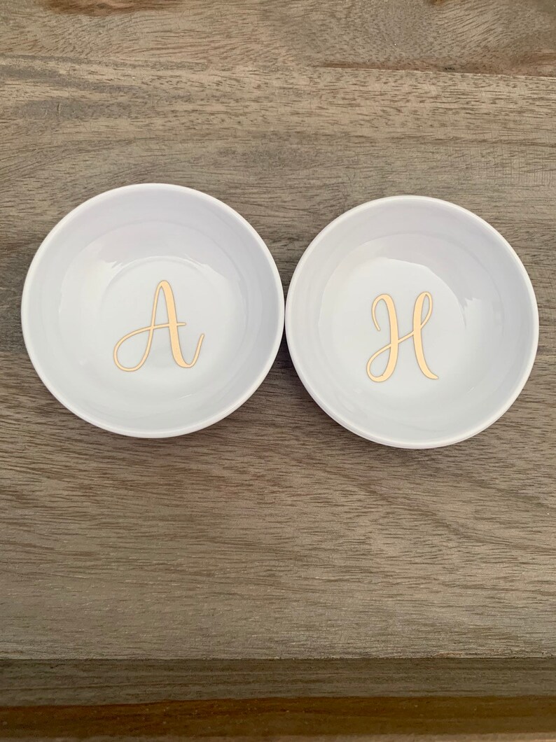 Personalized Initial Ring Dish / Wedding Ring Dish/ Etsy