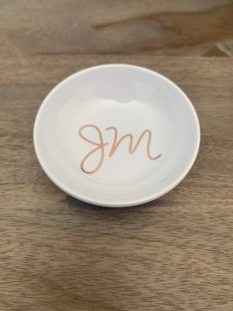 Personalized Initial Ring Dish / Wedding Ring Dish/ Bridesmaid Etsy