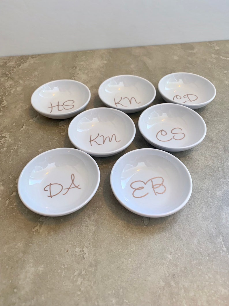 Personalized Initial Ring Dish / Wedding Ring Dish/ Etsy