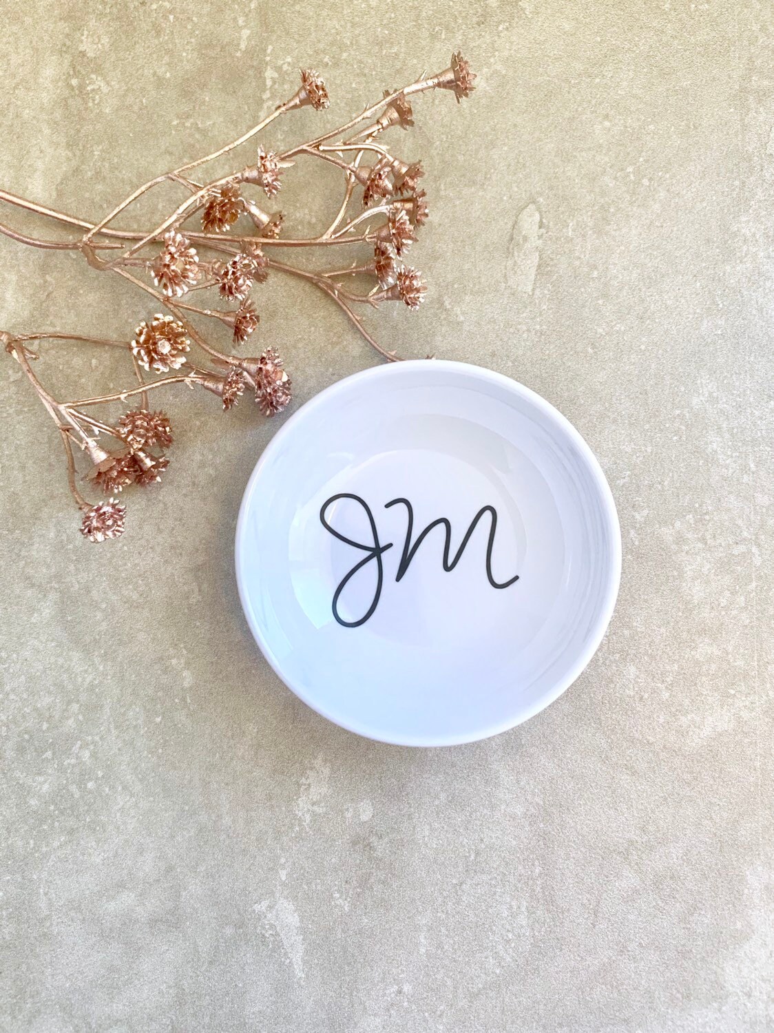 Personalized Initial Ring Dish / Wedding Ring Dish/ Etsy