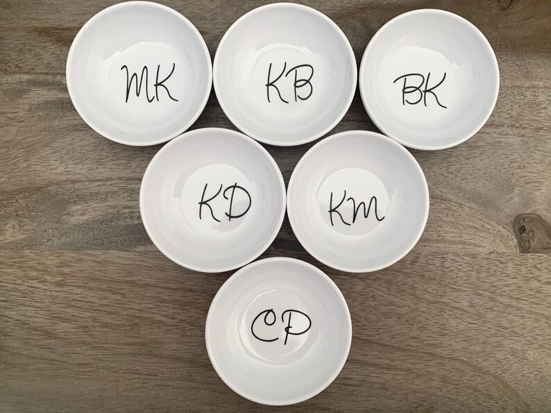 Personalized Initial Ring Dish / Wedding Ring Dish/ Bridesmaid Etsy