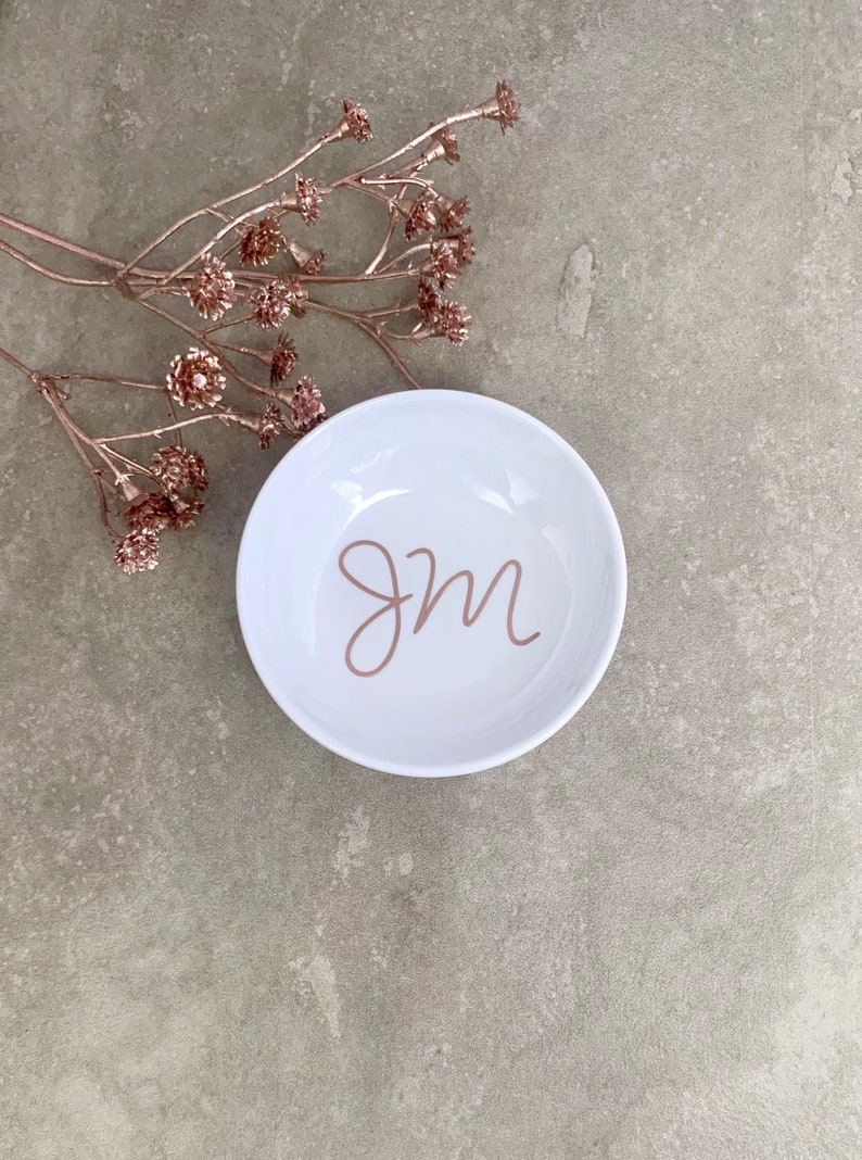 Personalized Initial Ring Dish / Wedding Ring Dish/ Etsy