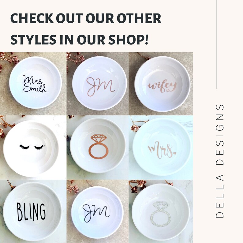 Personalized Initial Ring Dish / Wedding Ring Dish/ Etsy