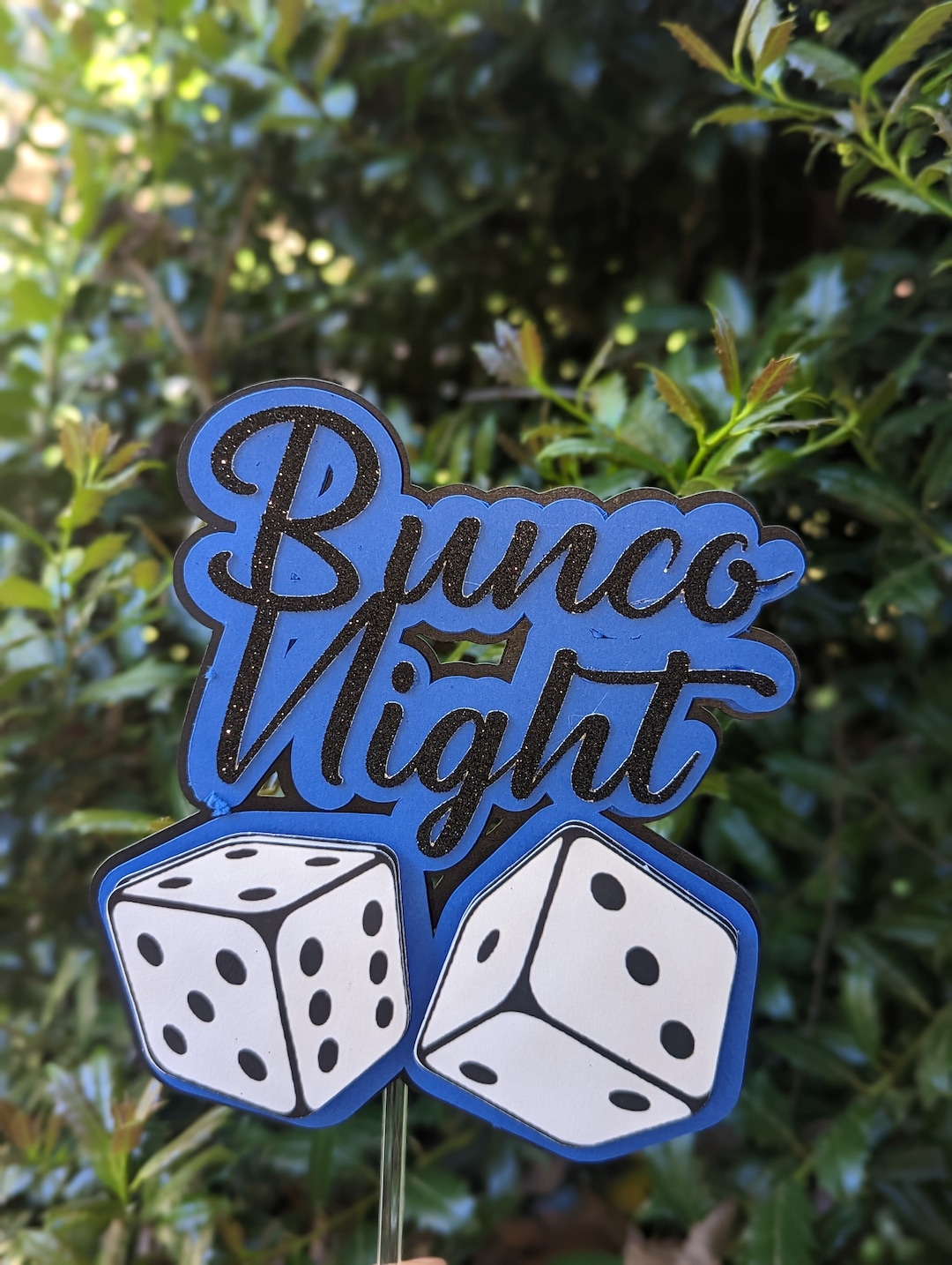 Personalized Name Dice Cake Topper Customized Name Dice Casino Lottery