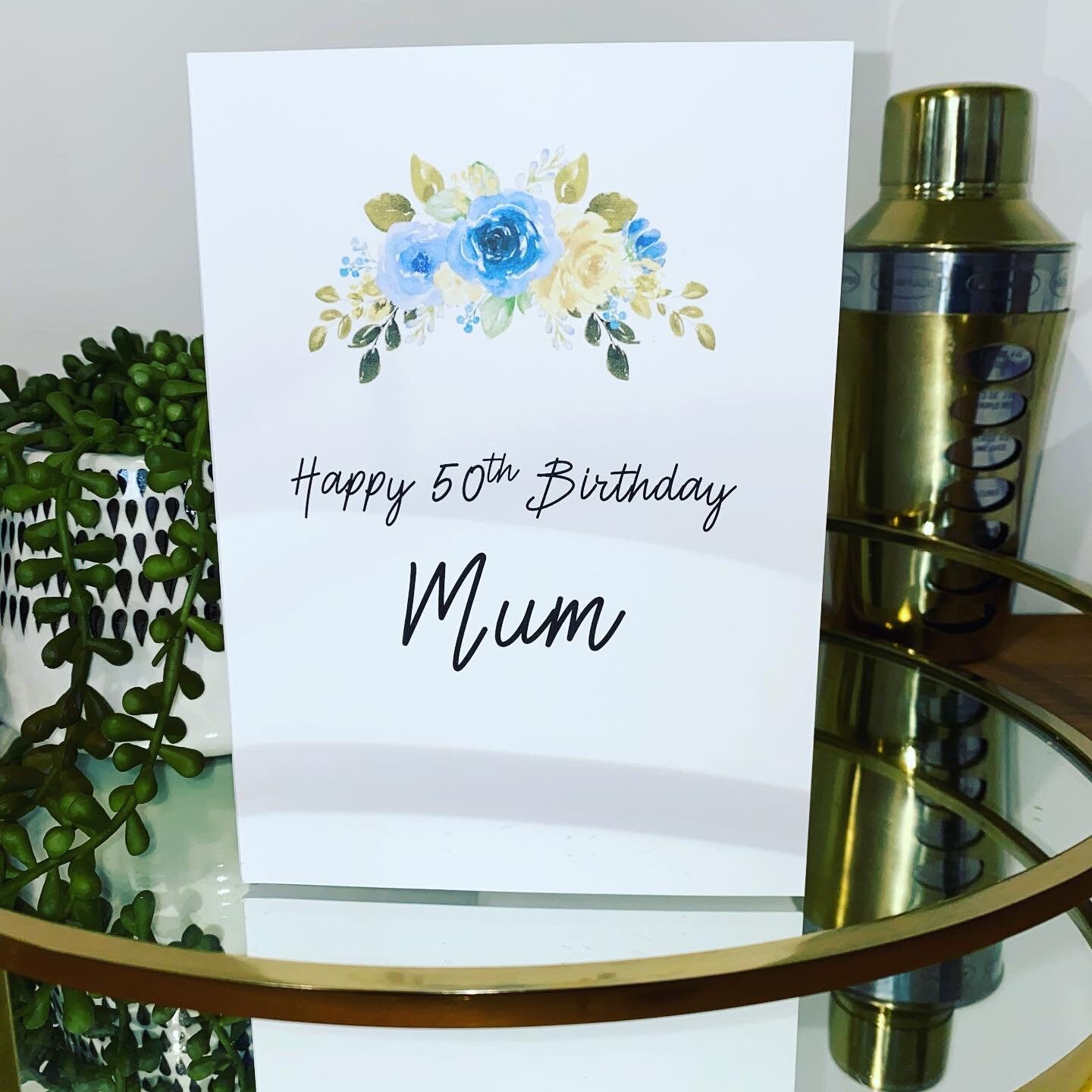 50th Birthday Cards For Mum Happy 50th Birthday Mum Birthday Card For Mum. | Etsy