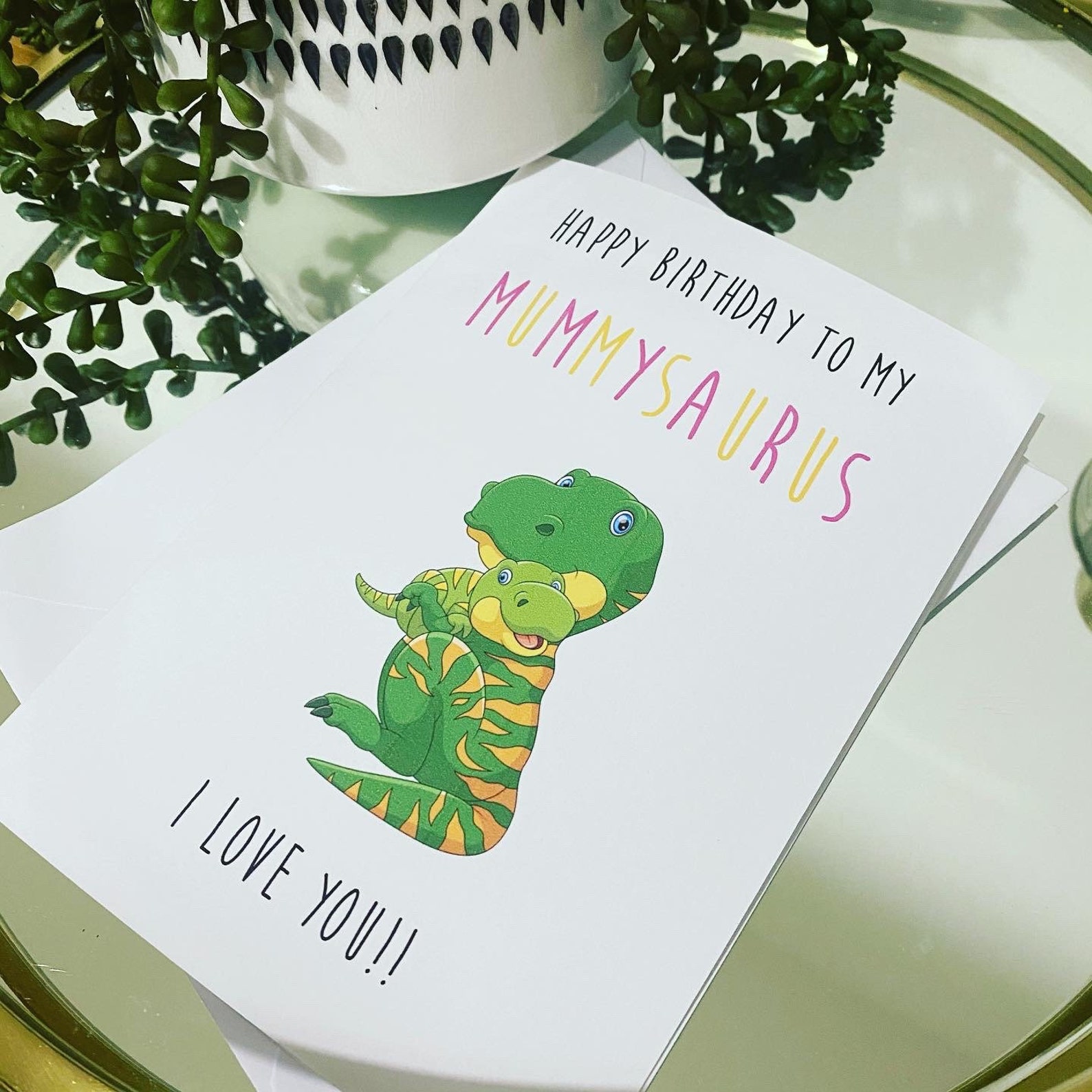 Birthday Card For Mum Dinosaur Birthday Card Mummysaurus | Etsy