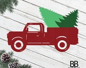 ChristmasTruck Svg,Truck With Tree Svg Png,Jpg,Dxf,IChristmas Tree Svg Instant Download Old Truck Svg,Silhouette Cut File Cricut Cut File