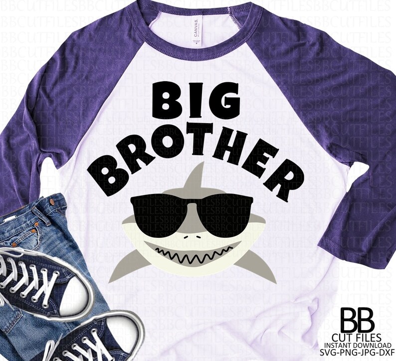 Download Craft Supplies Tools Kits Brother Shark Svg Shark Svg Png Jpg Dxf Instant Download Cutting File Silhouette Cut File Cricut Cut Family Shark Svg Free Commercial Use