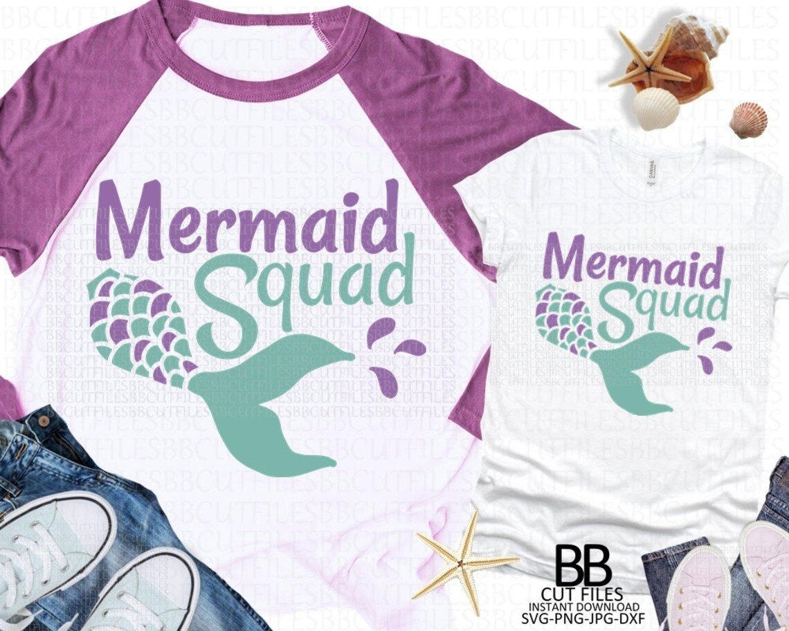 Mermaid Squad Svgmermaid Svg Instant Downloadmermaid | Etsy Singapore