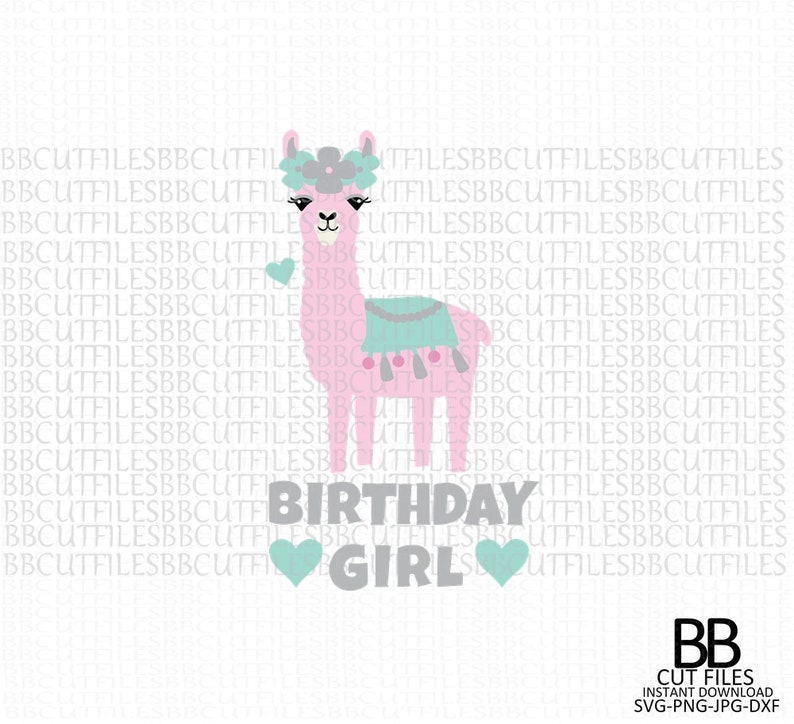 Download LLama Birthday Girl SvgLLama SvgLLama Face Svg | Etsy