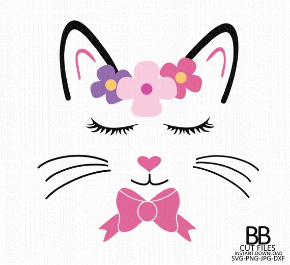 Download Cat Face Svg Png Jpg Dxf Cat Svg Instant Download Cat Cut File Silhouette Cut File Cricut Cut File Free Commercial Use Paper Party Kids Craft Supplies Tools Kromasol Com