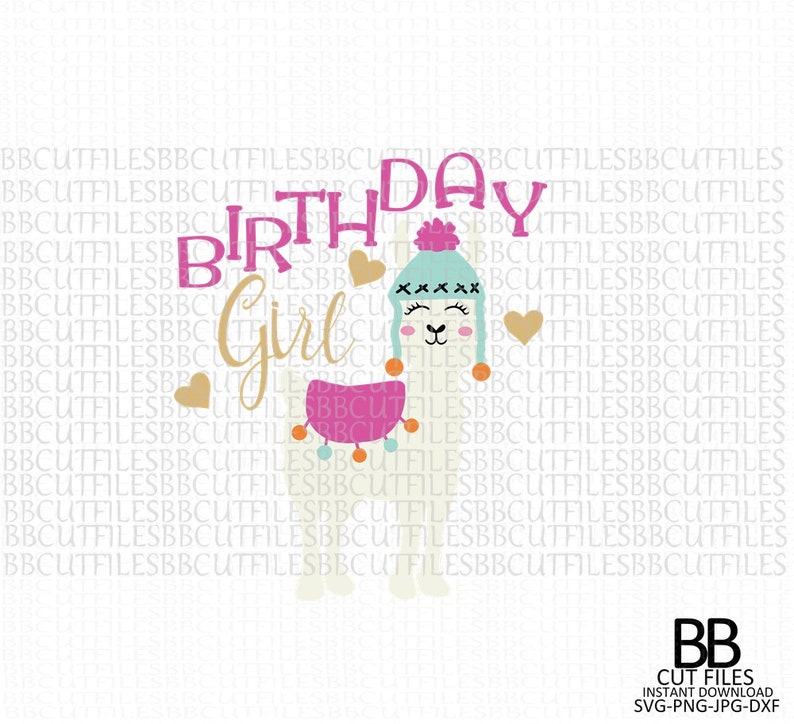 Download LLama Birthday Girl SvgLLama SvgLLama Face Svg | Etsy
