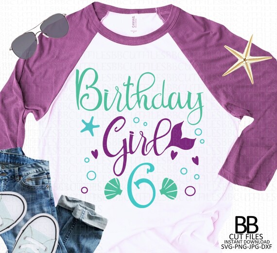 Free Free 155 Mermaid 6Th Birthday Svg SVG PNG EPS DXF File