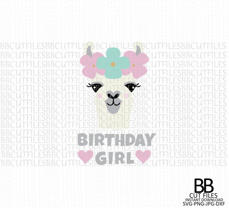 Download LLama Birthday Girl SvgLLama SvgLLama Face Svg | Etsy