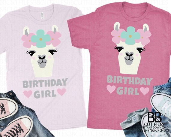 Download Llama Birthday Girl Svgllama Svgllama Face Svg Etsy