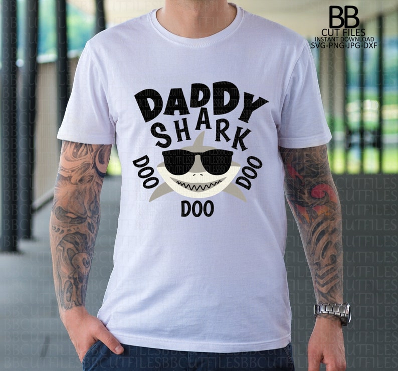 Download Daddy Shark SvgShark Birthday svg doo doo doo svgFamily | Etsy