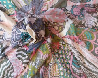 RED Valentino silk chiffon 140cm shawl