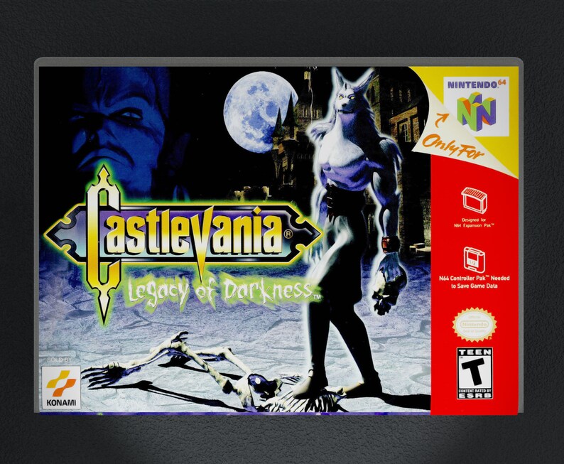 Custom Case Castlevania Legacy of Darkness Replacement Repo Cases N64 Game is not Included