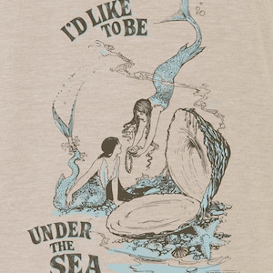 Me gustaría estar bajo el mar sirena camiseta unisex de manga corta