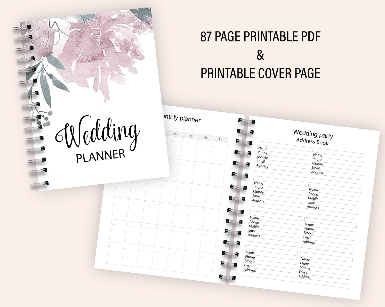 Wedding Planner Printable Wedding Planner Letter Size | Etsy