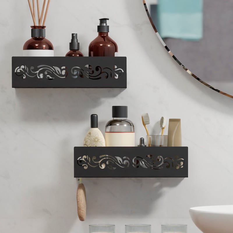 Black Floating Shelves Bathroom - Etsy