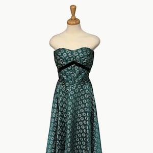 1950s Strapless Dress, Wedding Guest Dress, Cocktail Dress