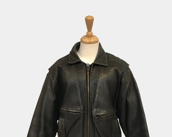 70s Leather Jacket, Aviator Jacket, Bomber Jacket, Biker Jacket, Motorcycle Jacket